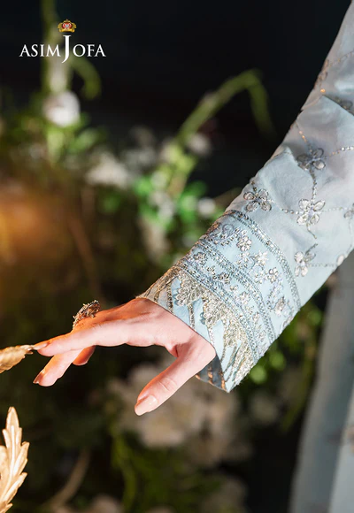 AJLFC-01 EMBROIDERED PAPER COTTON UNSTITCHED 3 PCS - Image 2